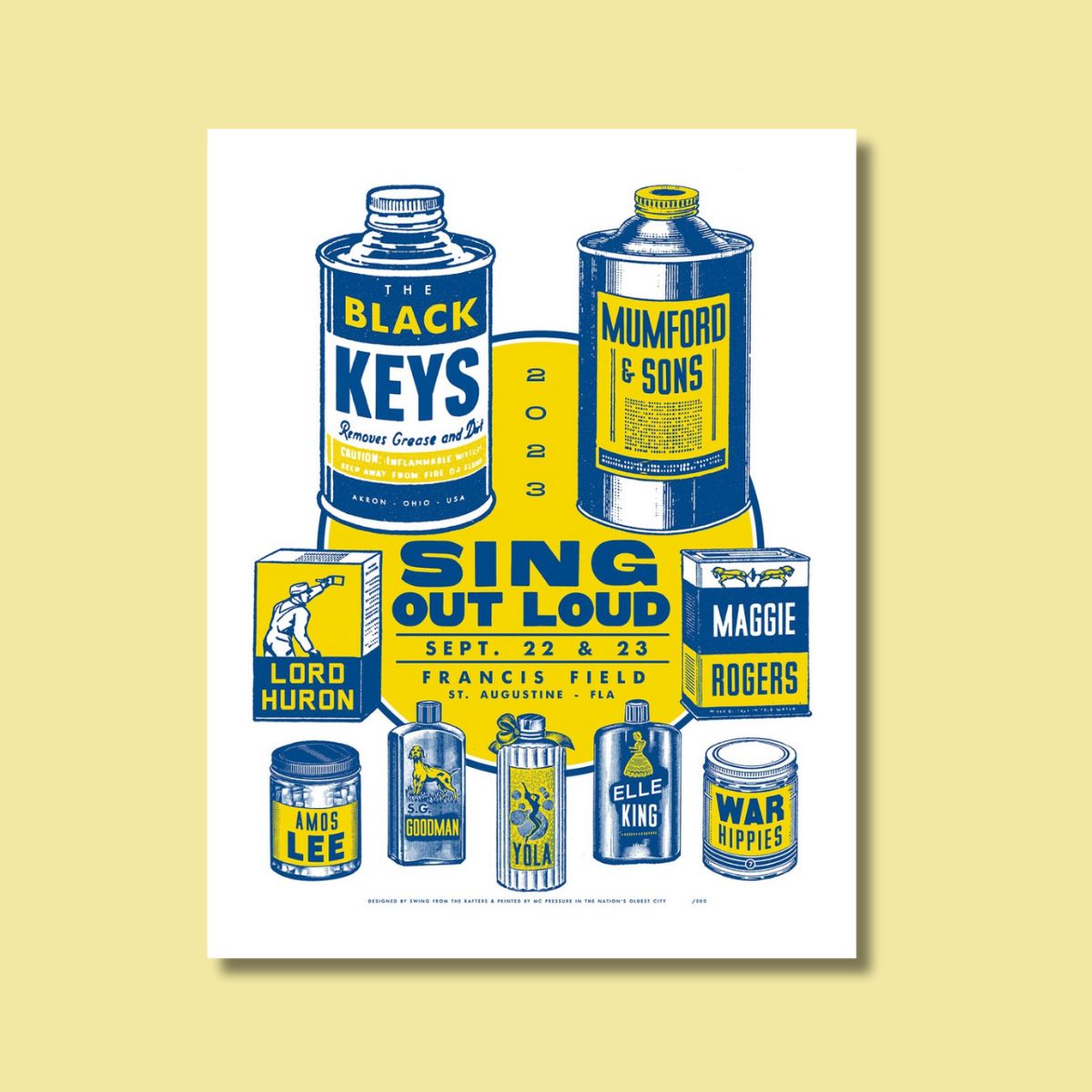 2023 Francis Field Showcase - Letterpress Poster