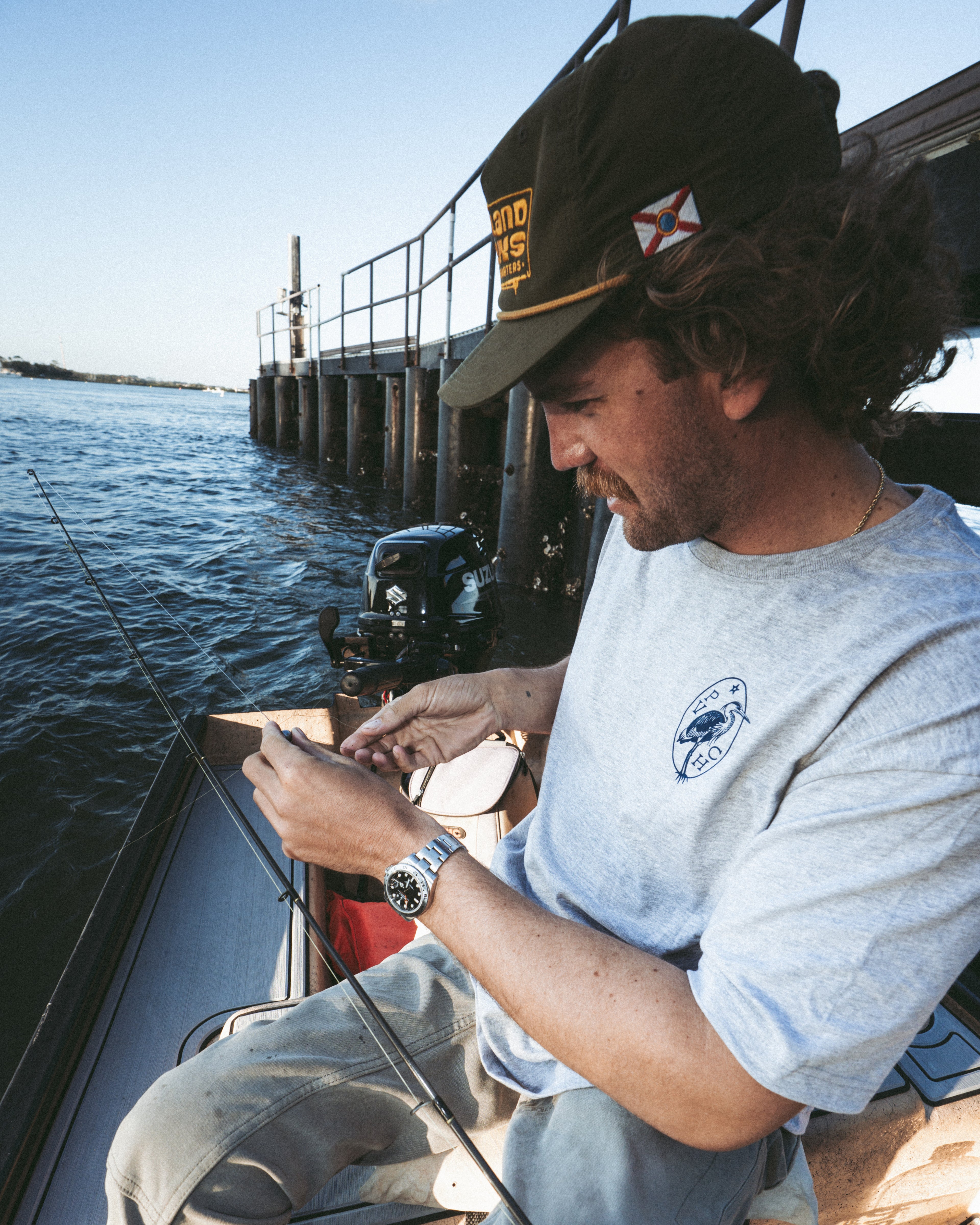 Grey Egret Crest Tee