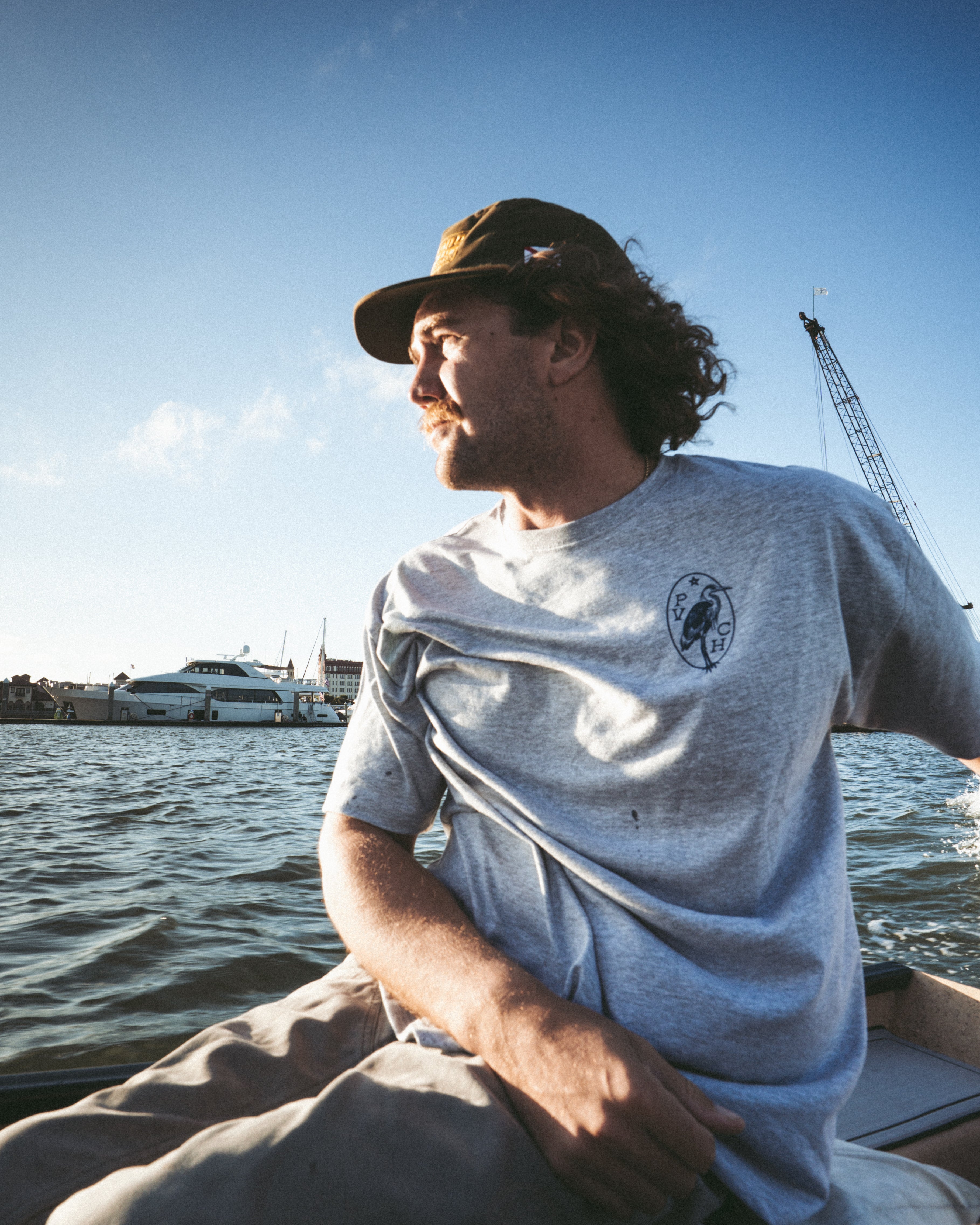 Grey Egret Crest Tee