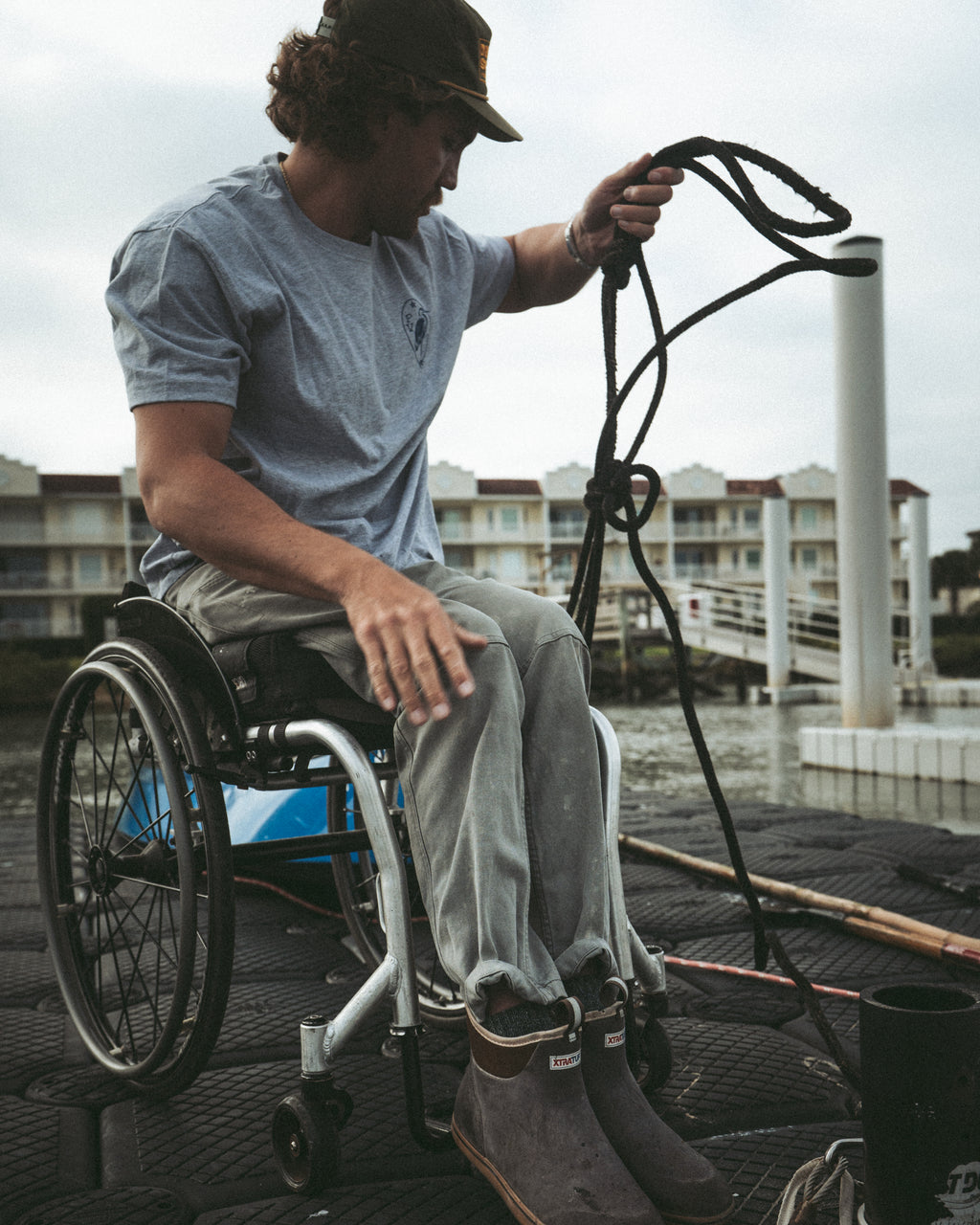 Grey Egret Crest Tee