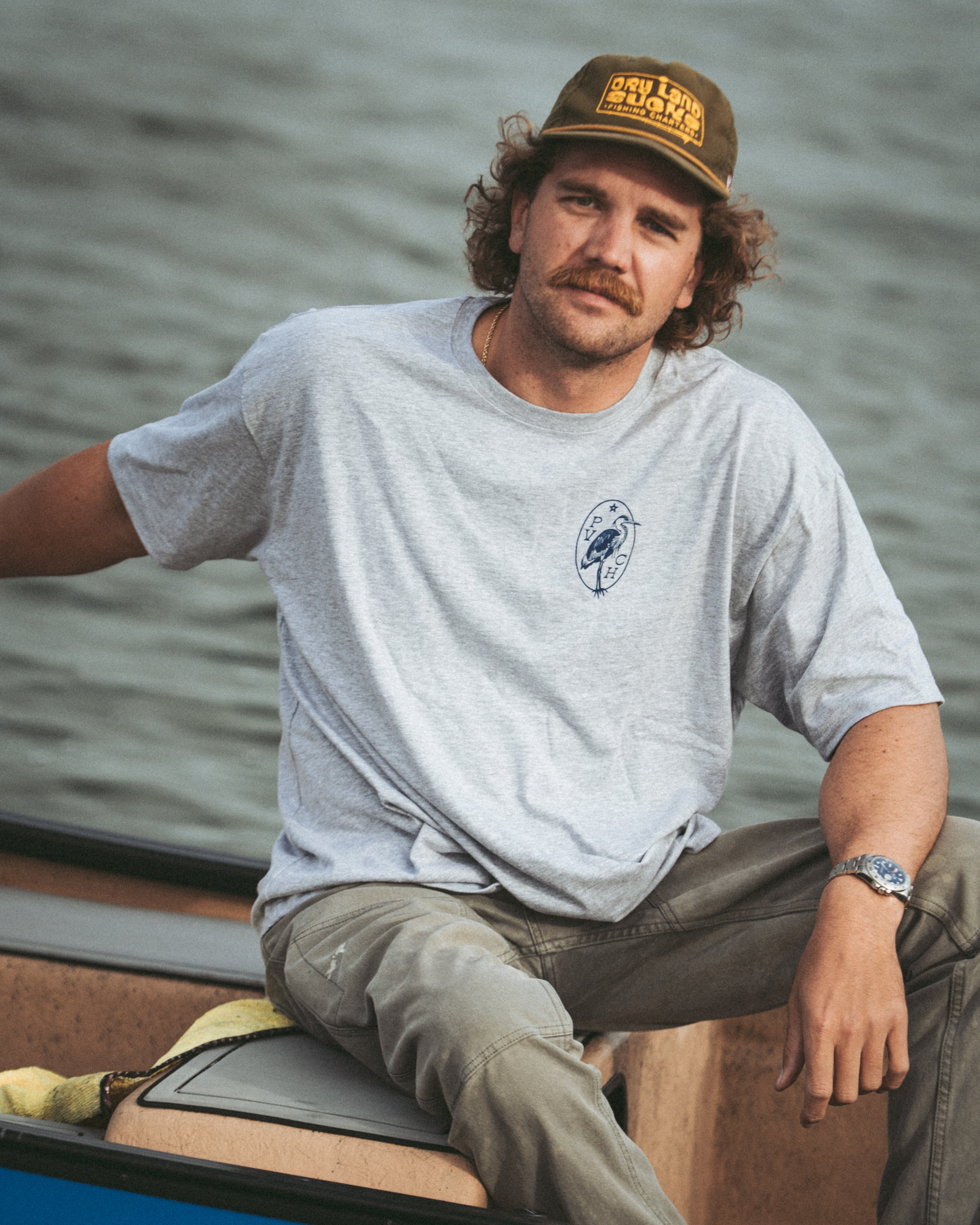 Grey Egret Crest Tee
