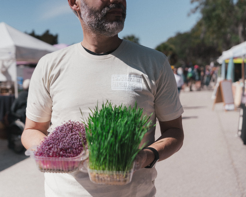 Farmers Market Logo Tee - Cream