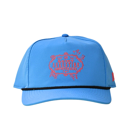 Marlin Teal Hat with Pink Floral Logo