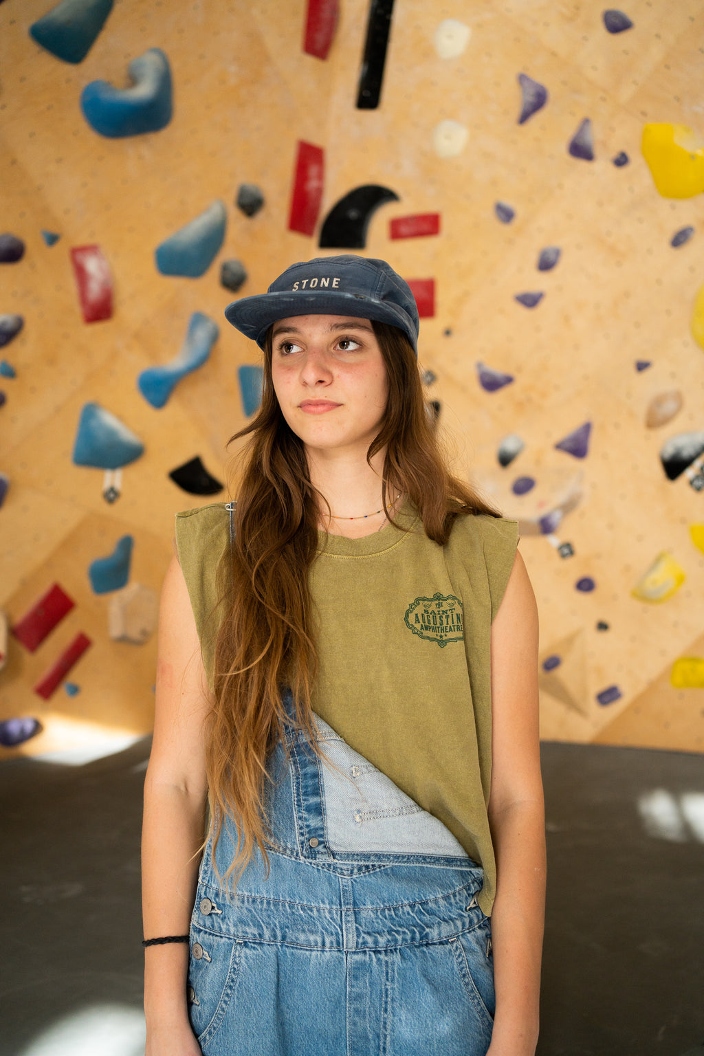 Cropped Muscle Tank - Faded Army