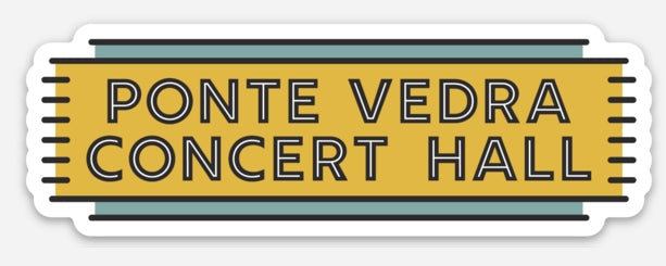 Ponte Vedra Concert Hall Vinyl Sticker (Logo)