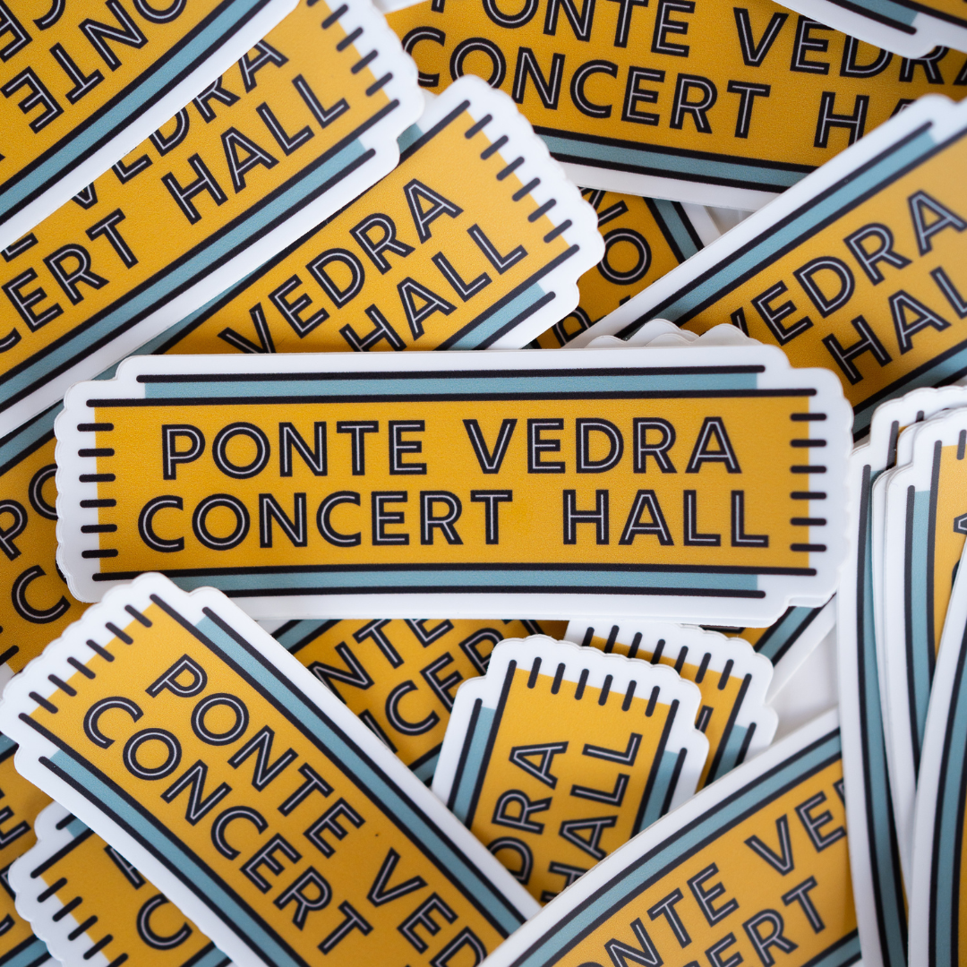 Ponte Vedra Concert Hall Vinyl Sticker (Logo)