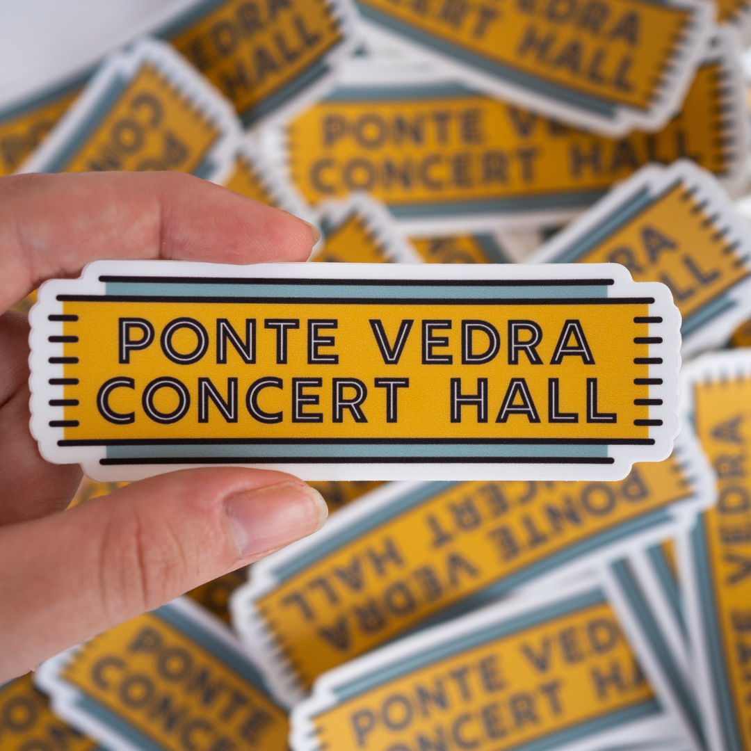 Ponte Vedra Concert Hall Vinyl Sticker (Logo)