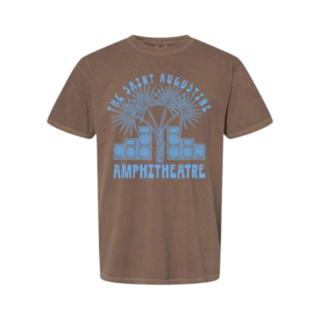 Palms Speaker T-Shirt - Brown & Blue