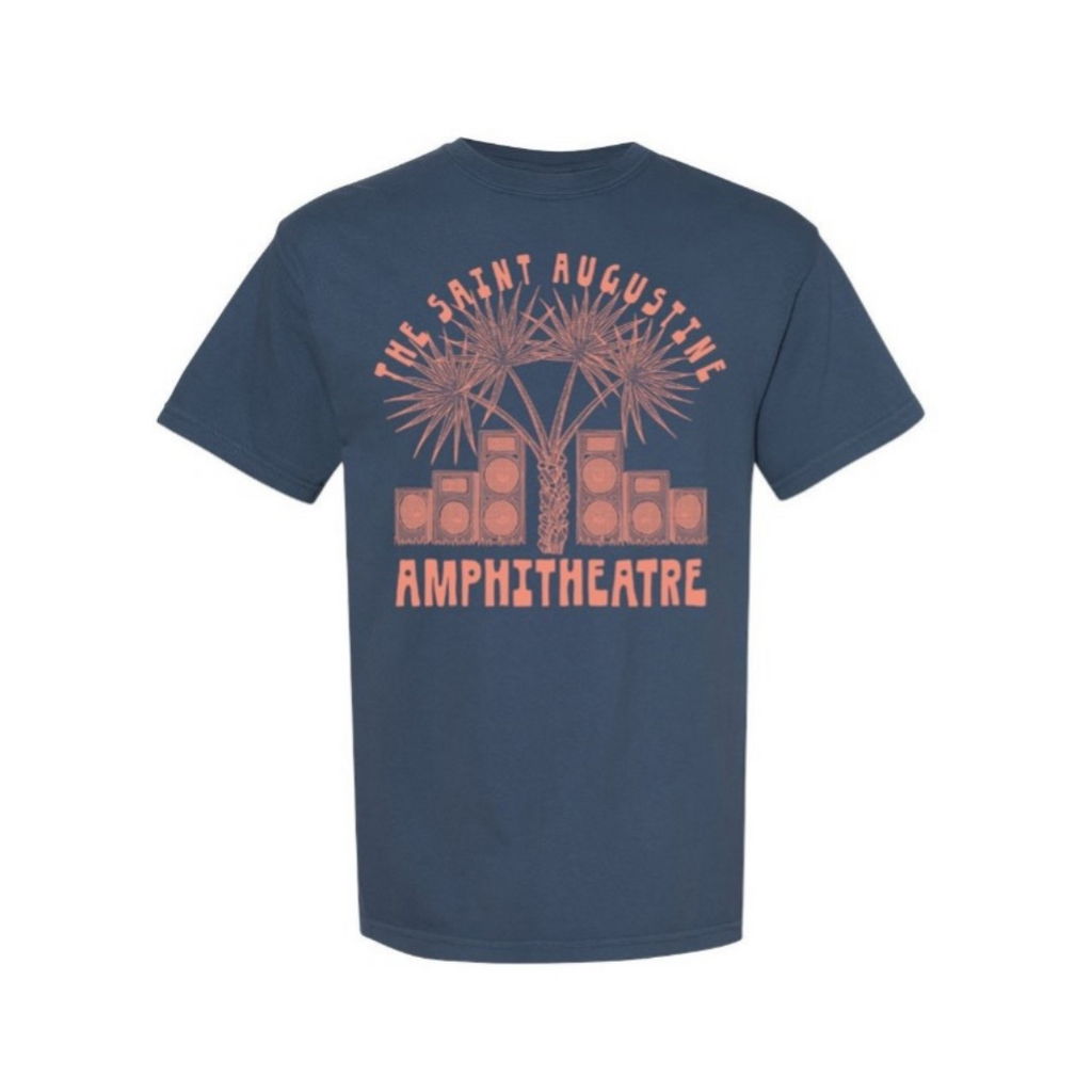 Palms Speaker T-Shirt - Navy & Peach