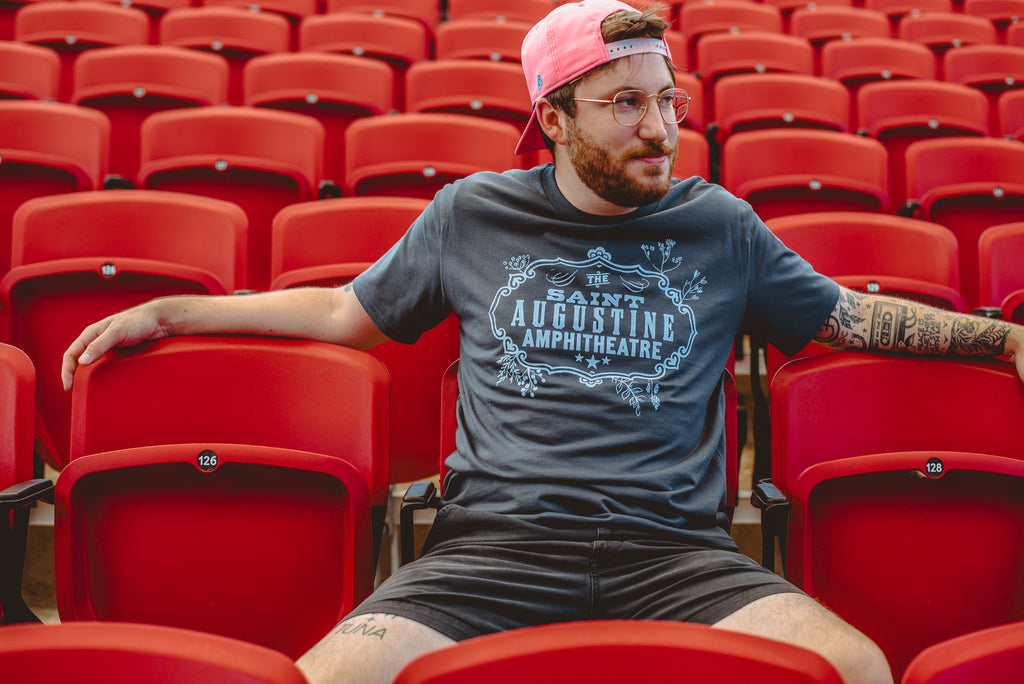 Heritage Floral Design T-Shirt - Petrol Blue